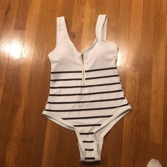 Other - White and black striped one piece BRAND NEW